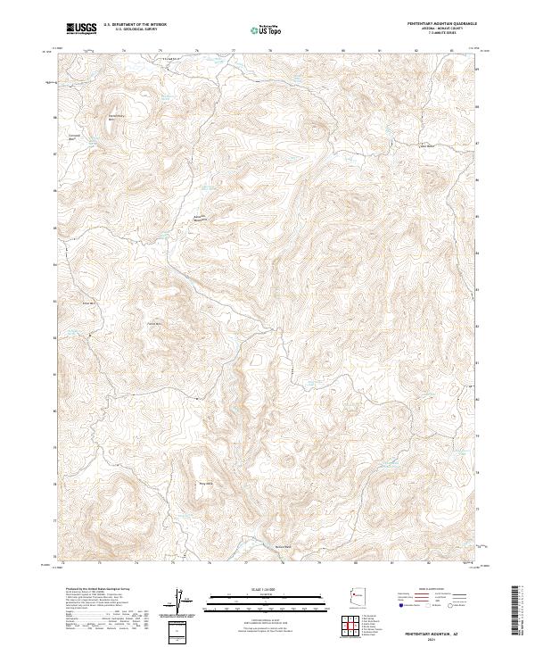 Penitentiary Mountain topographic map thumbnail