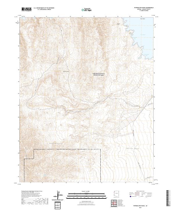 Petroglyph Wash topographic map thumbnail