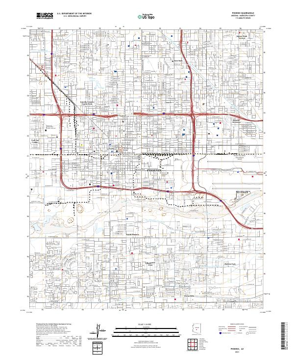 Phoenix 2021 topographic map thumbnail