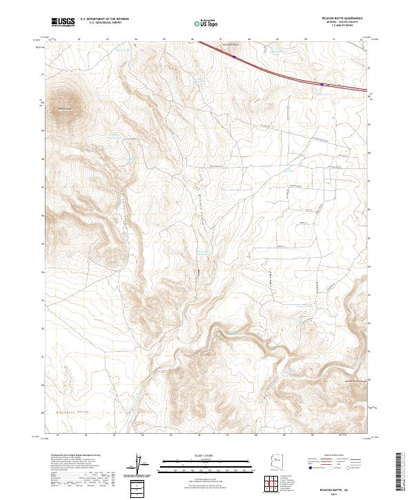 Picacho Butte 2021 topographic map thumbnail