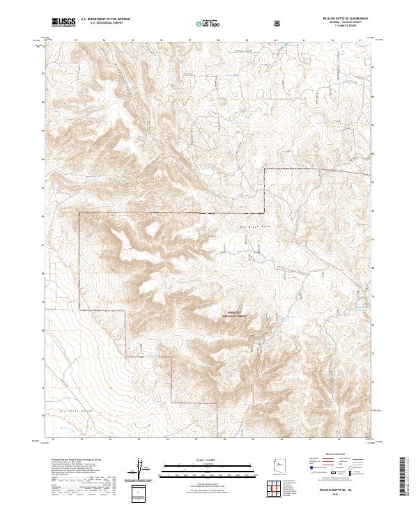 Picacho Butte SE topographic map thumbnail