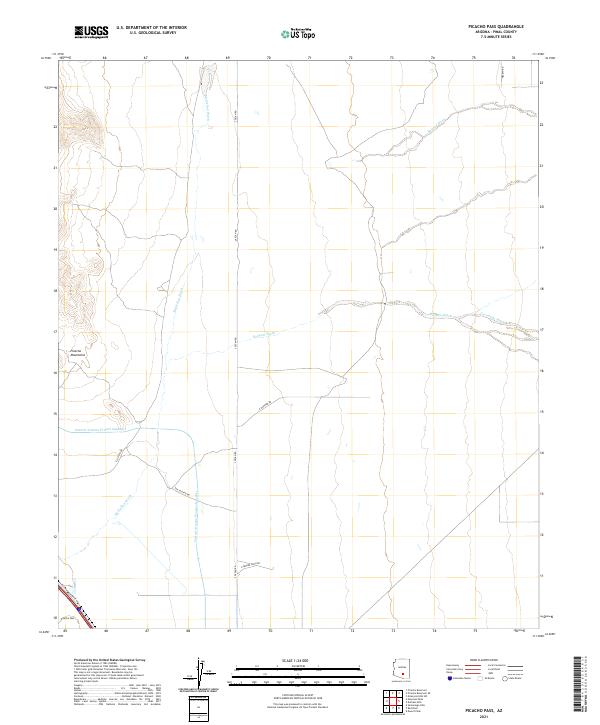 Picacho Pass 2021 topographic map thumbnail