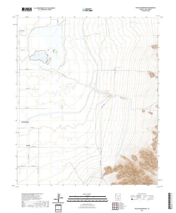 Picacho Reservoir 2021 topographic map thumbnail