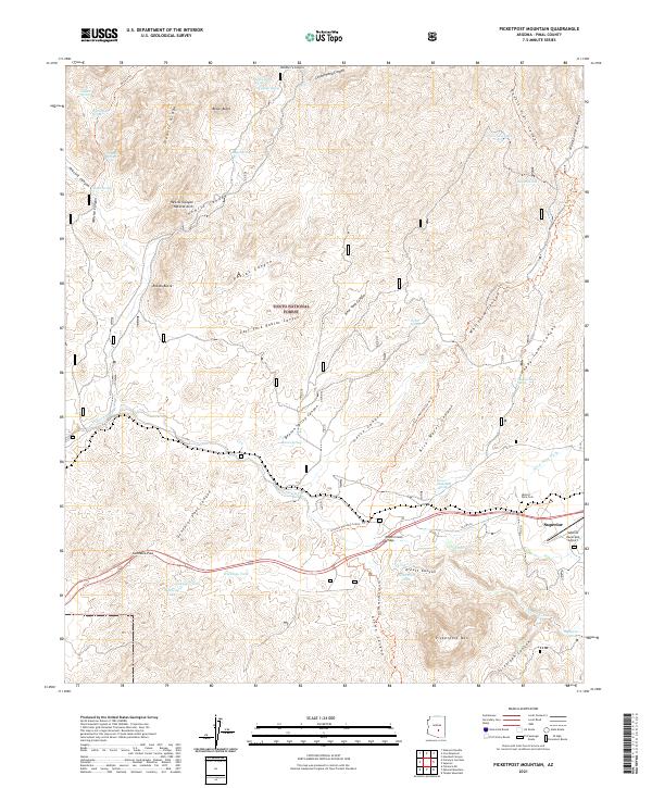 Picketpost Mountain topographic map thumbnail