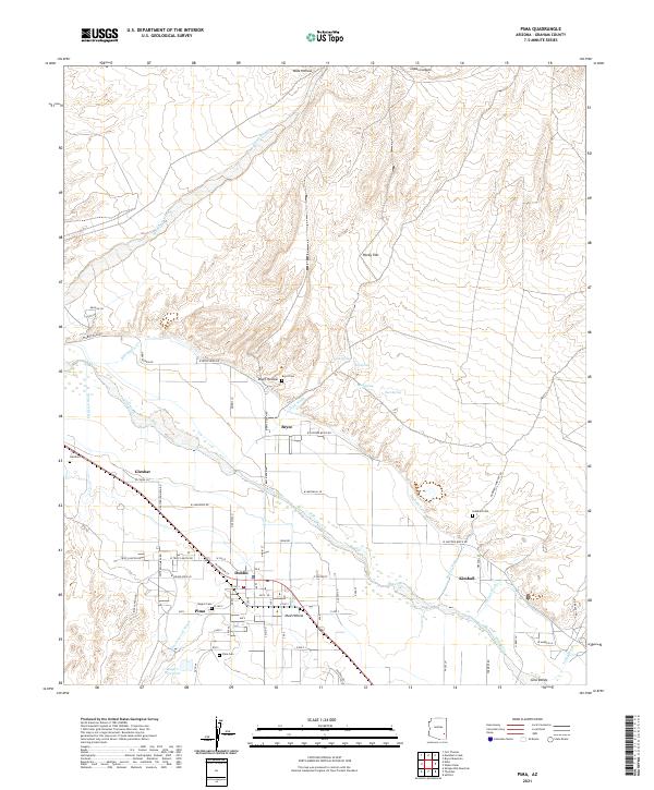 Pima topographic map thumbnail