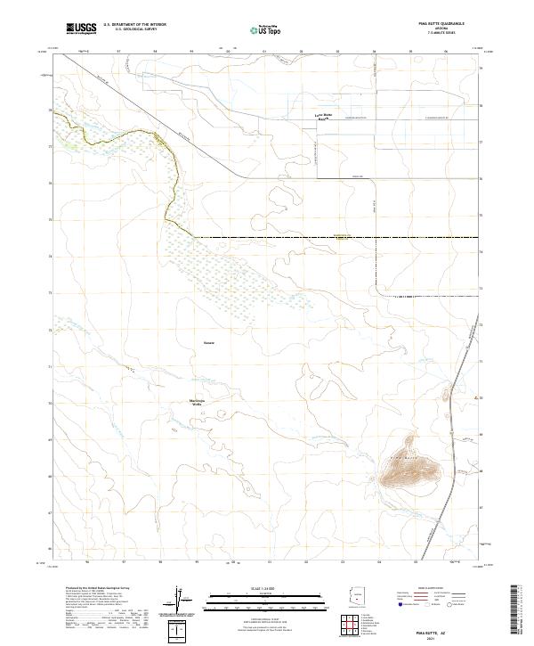 Pima Butte topographic map thumbnail
