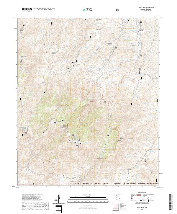 Pinal Peak 2021 topographic map thumbnail