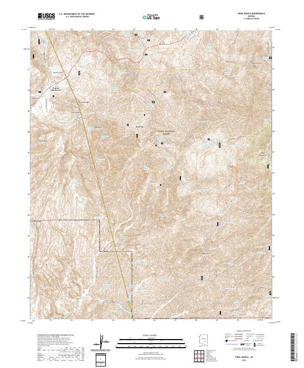 Pinal Ranch topographic map thumbnail