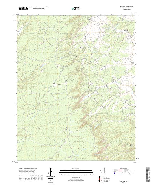 Piney Hill 2021 topographic map thumbnail