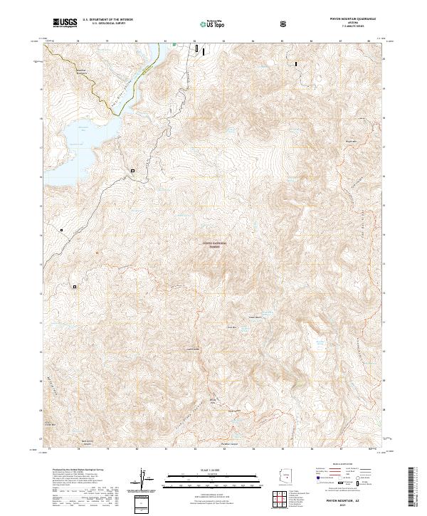 Pinyon Mountain topographic map thumbnail