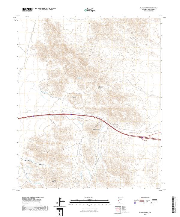 Plomosa Pass topographic map thumbnail