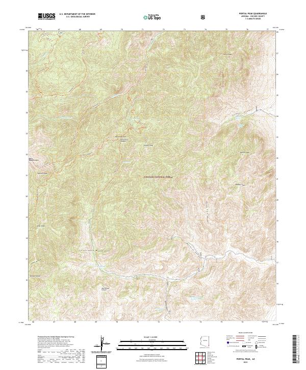 Portal Peak topographic map thumbnail