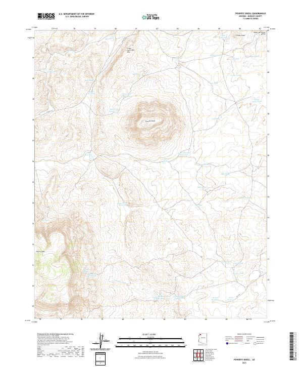 Poverty Knoll topographic map thumbnail