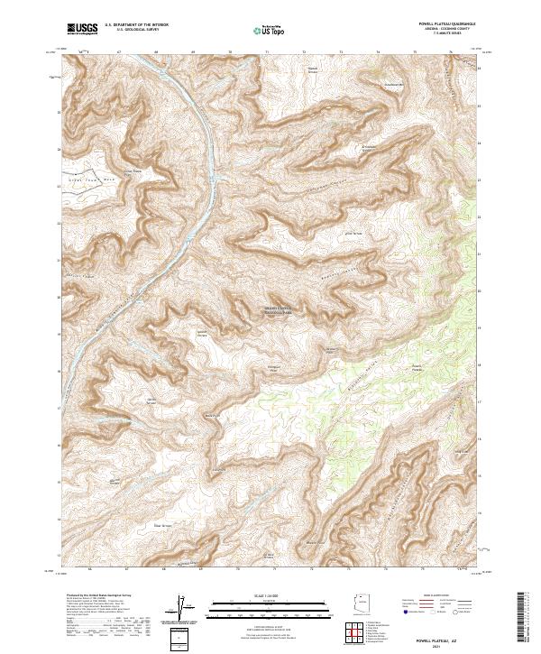 Powell Plateau topographic map thumbnail