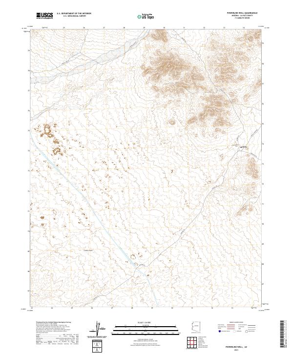 Powerline Well 2021 topographic map preview