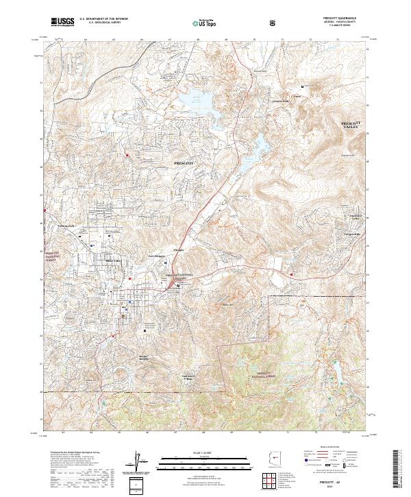 Prescott topographic map thumbnail