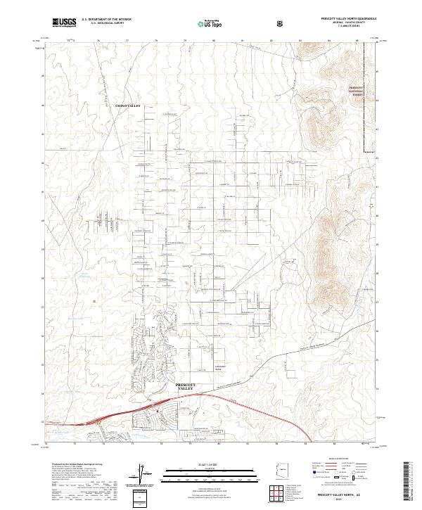 Prescott Valley North topographic map thumbnail