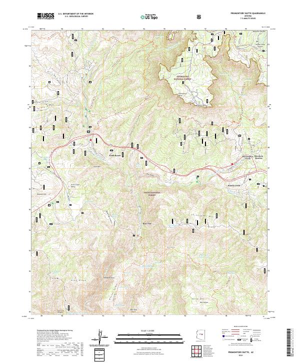 Promontory Butte topographic map thumbnail