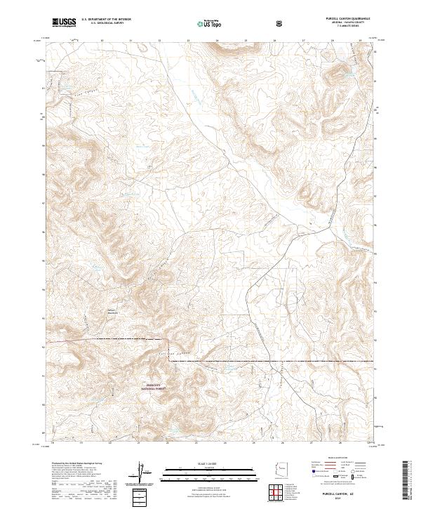 Purcell Canyon topographic map thumbnail