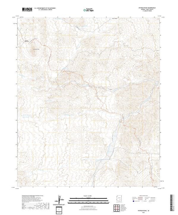 Putnam Wash topographic map thumbnail