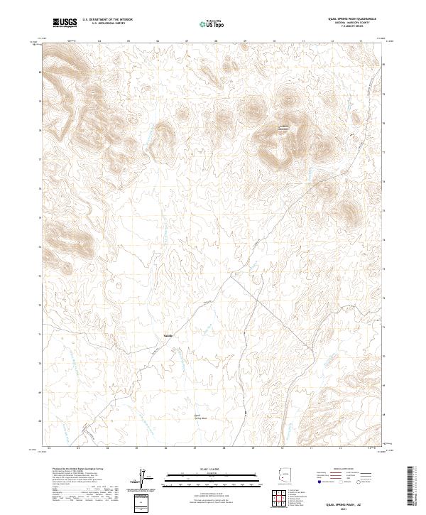 Quail Spring Wash topographic map thumbnail