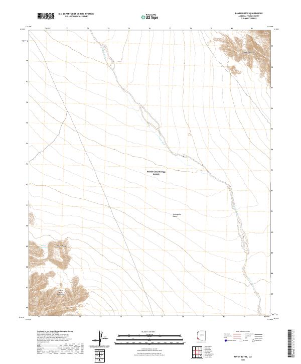 Raven Butte topographic map thumbnail