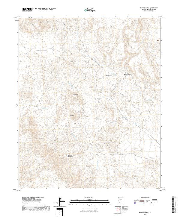 Rawhide Wash topographic map thumbnail