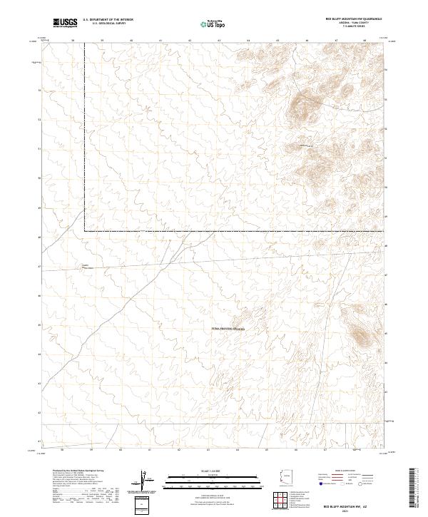 Red Bluff Mountain NW topographic map thumbnail