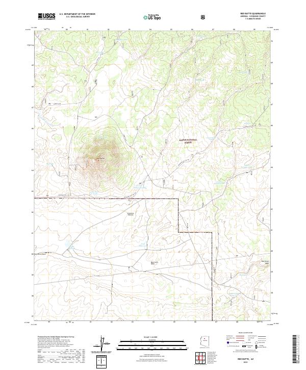 Red Butte topographic map thumbnail