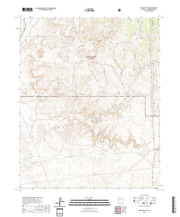 Red Butte SW topographic map thumbnail