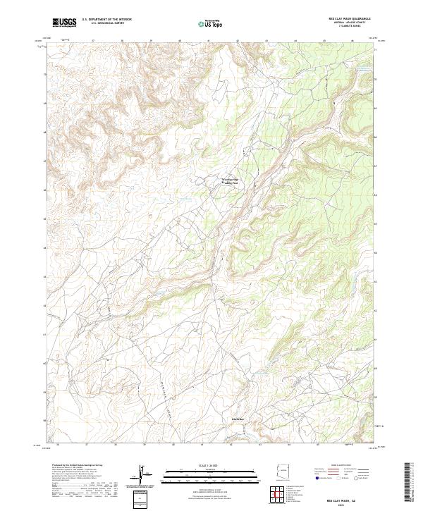 Red Clay Wash topographic map thumbnail