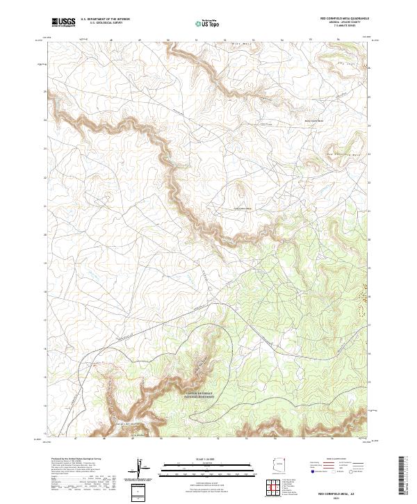 Red Cornfield Mesa topographic map thumbnail