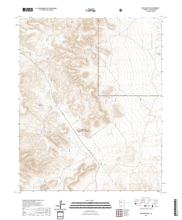 Red Mountain topographic map thumbnail