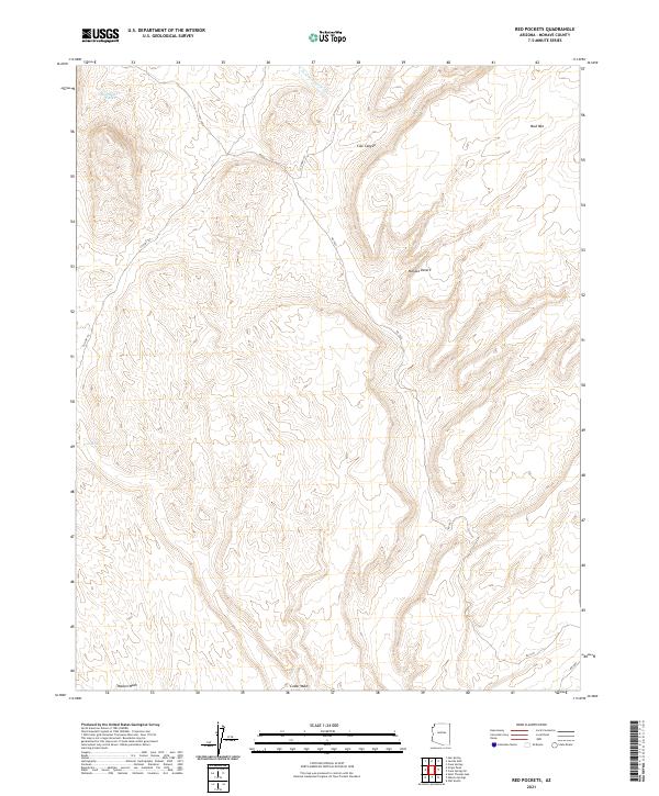 Red Pockets 2021 topographic map thumbnail