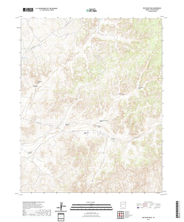 Red Slide Peak topographic map thumbnail