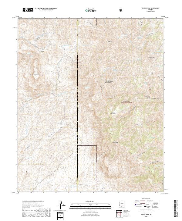 Rhodes Peak 2021 topographic map thumbnail
