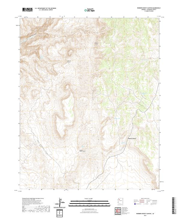 Robbers Roost Canyon topographic map thumbnail