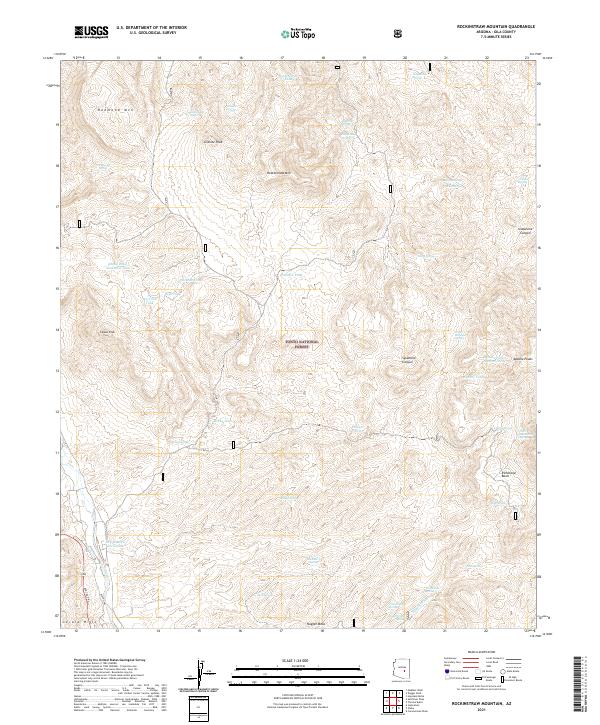 Rockinstraw Mountain 2021 topographic map thumbnail