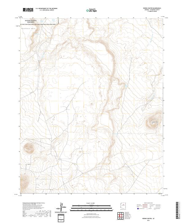 Roden Crater topographic map thumbnail