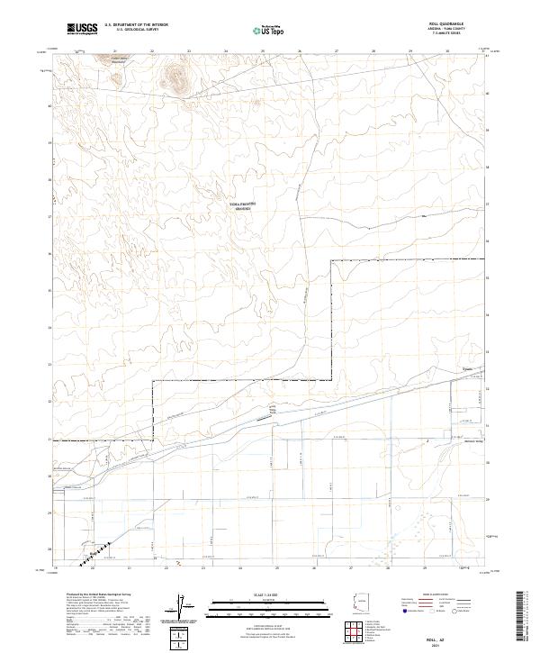 Roll topographic map thumbnail