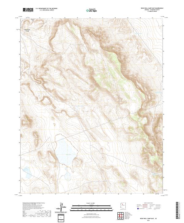 Rose Well Camp East 2021 topographic map thumbnail
