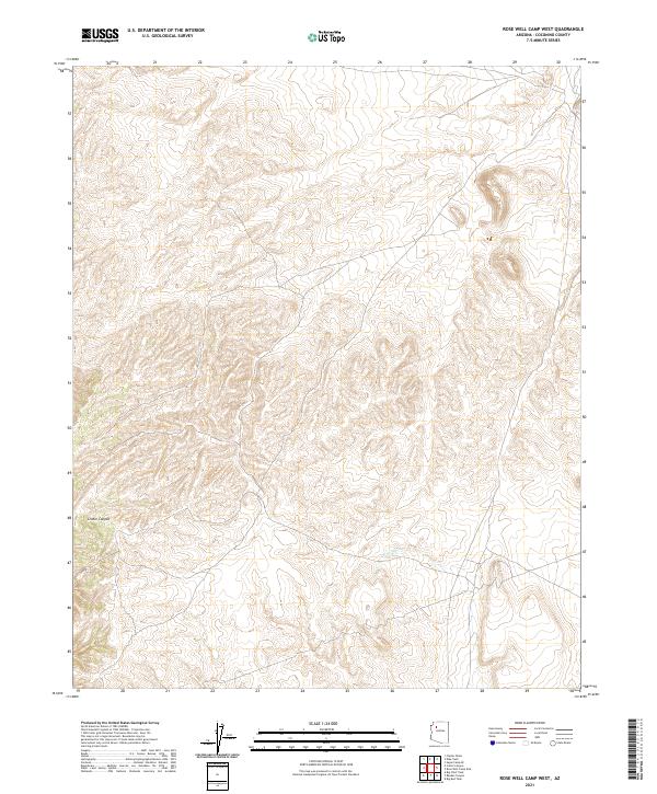 Rose Well Camp West 2021 topographic map thumbnail
