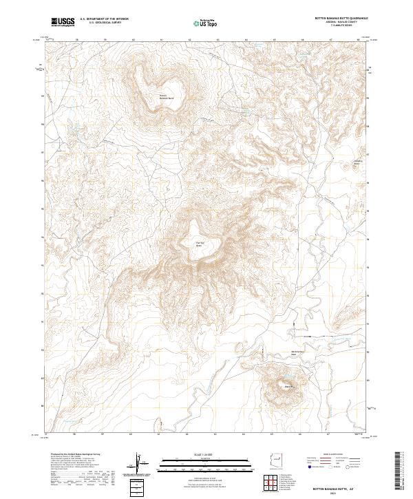 Rotten Bananas Butte topographic map thumbnail