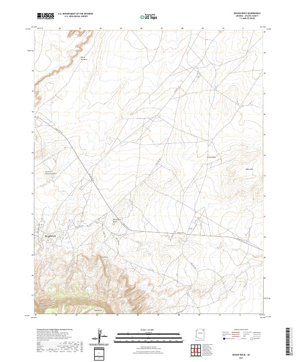 Rough Rock topographic map thumbnail