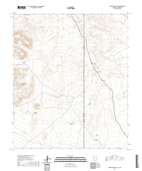 Round Mountain topographic map thumbnail
