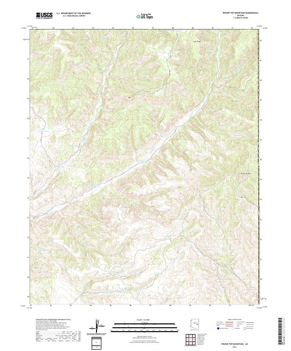 Round Top Mountain topographic map thumbnail