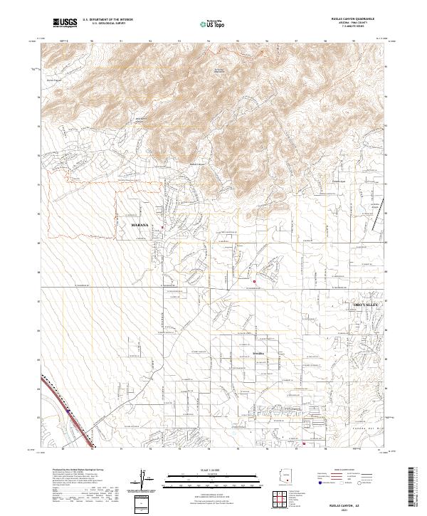 Ruelas Canyon topographic map thumbnail