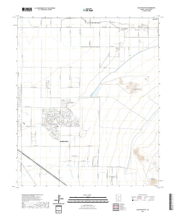 Sacaton Butte topographic map thumbnail