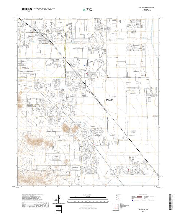 Sacaton NE topographic map thumbnail