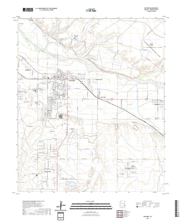 Safford topographic map thumbnail